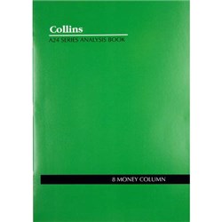 Collins Account A24 Series A4 8 Money Column Green